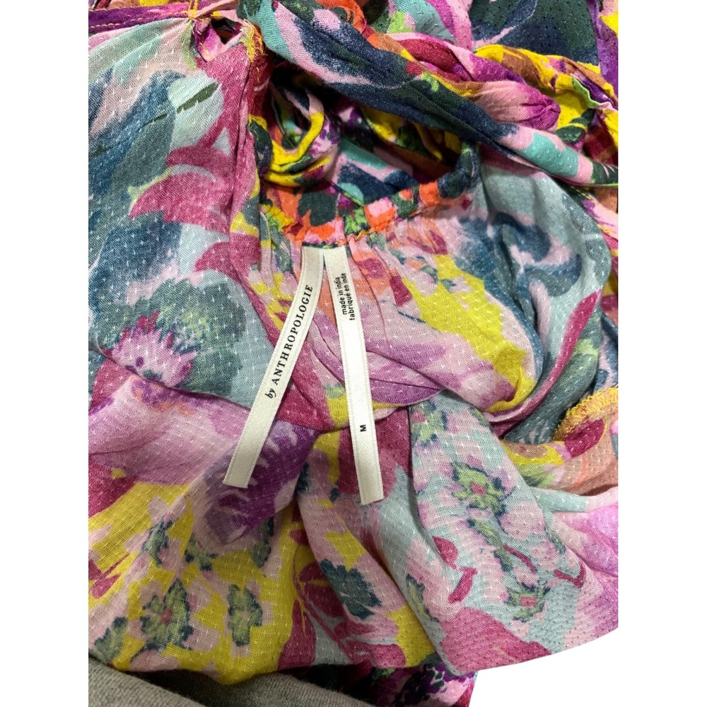 Anthropologie Printed Maxi Dress Cover Up Womens Medium Multi Color Strappy Back - Picture 10 of 12